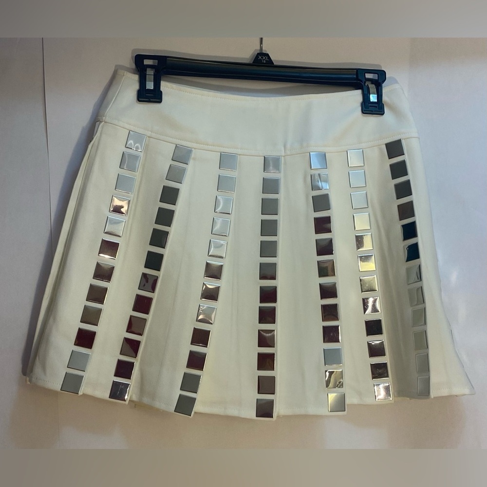 Endless Rose Woman's Mirrored White Glam Skirt Size Small NWOT